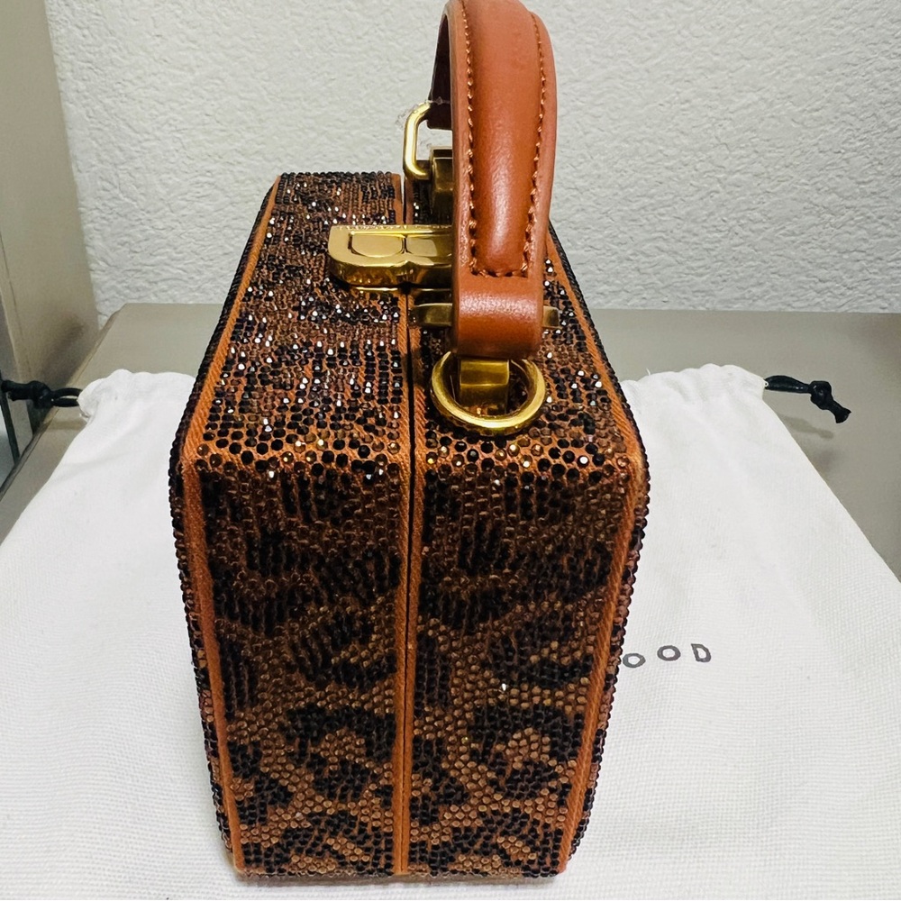 NEW BRANDON BLACKWOOD KENDRICK TRUNK IN CRYSTAL LEOPARD - Picture 14 of 16